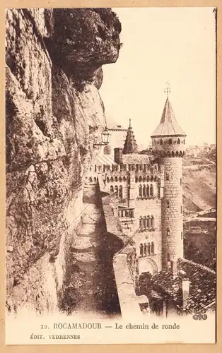 CPA Rocamadour, Le chemin de ronde, ungel.