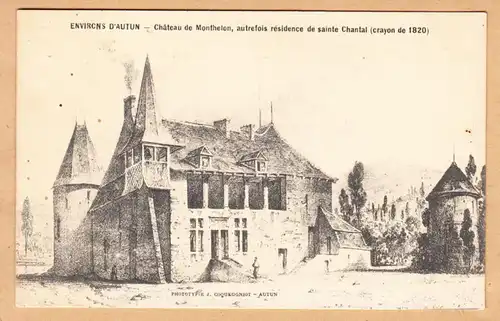 CPA Environs d'Autun, Chateau de Monthelon, ungel.