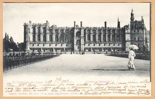 CPA St. Germain en Laye, Chateau et Esplanade, gel. 1902
