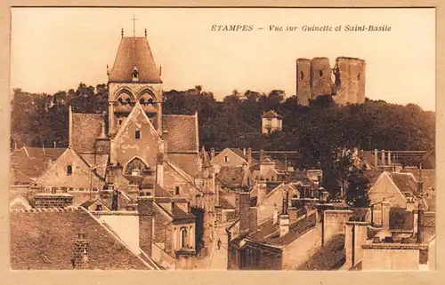 CPA Etampes, Vue sur Guinette et Saint Basile, ohn.