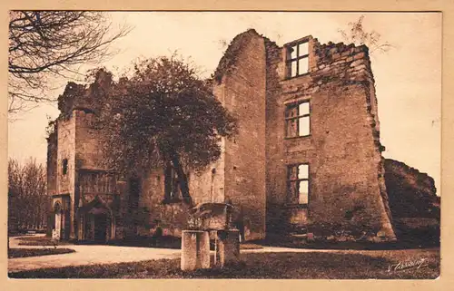 CPA Périgueux, Ruines du Chateau Barriere, gel. 1930