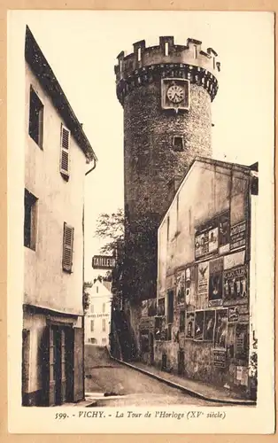 CPA Vichy, La Tour de l'Horloge, ungel.