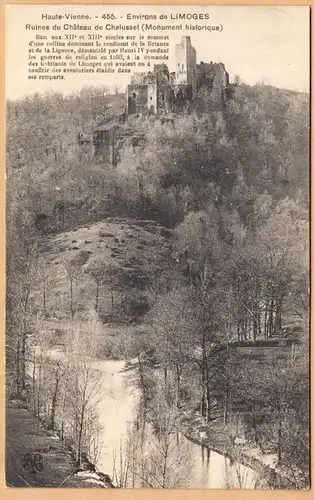 CPA Limoges, Ruines du Chateau de Chalusset, ungel.