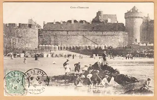 CPA Côte d'Emeraude, Saint-Malo, Le Château côte nord, gel. 1902