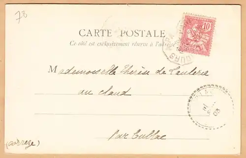 CPA Chateau de Rambouillet, Cote Nord, gel. 1903