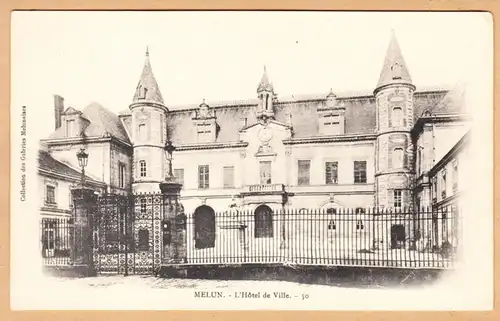 CPA Melun, L'Hotel de Ville, ungel.