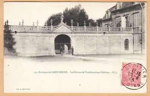 CPA Saint-Dizier, Le Chateau de Troisfondaines l'Abbaye, gel. 1905