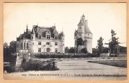 CPA Chenonceaux, Facade Nord de la Tour des Maques, ungel.