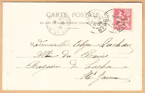 CPA Foix, Tour et Roches, gel. 1902