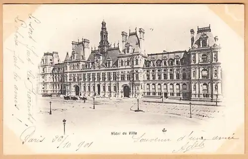CPA Paris, Hotel de Ville, gel. 1901