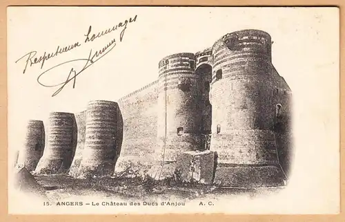 CPA Angers, Le Chateau des Ducs d'Anjou, gel. 1903