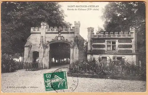 CPA Saint-Maurice-d'Etelan, Entree du Chateau, gel.
