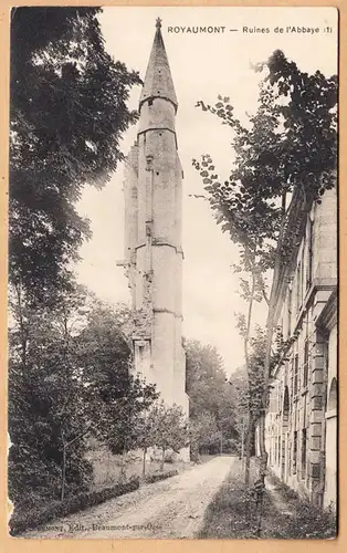 CPA Royaumont, Ruines de l'Abbaye, ohn.