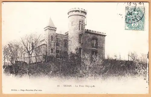 CPA Sedan, La Tour Dépaquit, gel. 1904