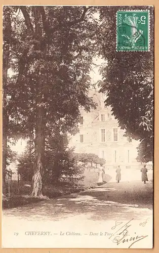 CPA Cheverny, Le Chateau, Dans le Parc, gel. 1908