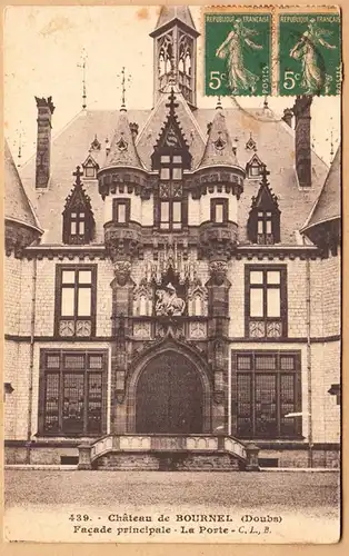 CPA Chateau de Bournel, Facade principale, La Porte, gel. 1917