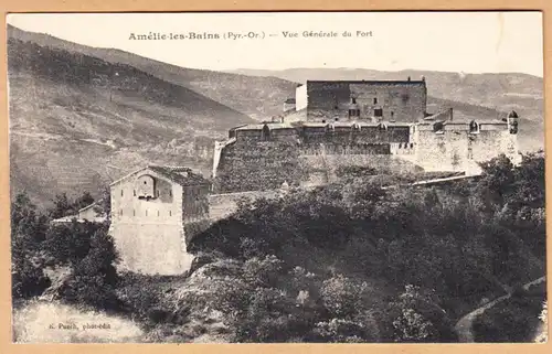 CPA Amelie-les-Bains, Vue Generale du Port, Train Sanitaire Permanent,