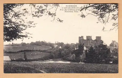 CPA Bourbon l'Archambault, Vue du Chateau du Nouveau Parc, gel. 1923
