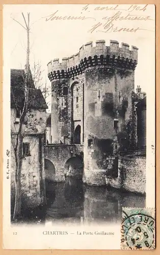 CPA Chartres, La Porte Guillaume, gel.