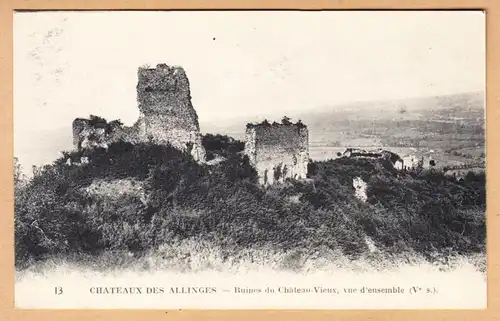 CPA Allinges, Ruines du Chateau Vieux, ohn.