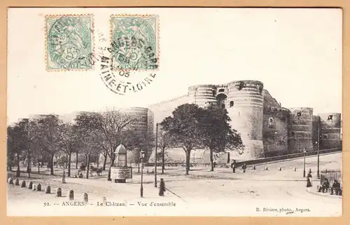CPA Angers, Le Chateau, Vue d'ensemble, gel. 1905