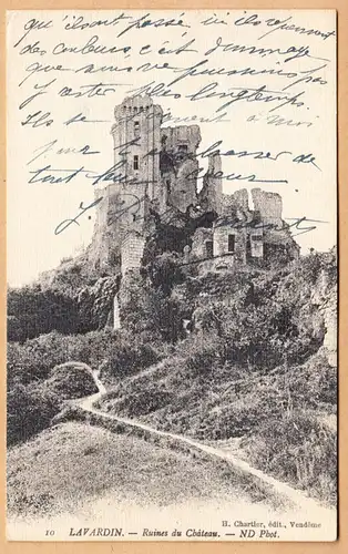CPA Lavardin, Ruines du Chateau, gel.