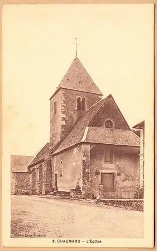 CPA Chaumard, L'Eglise, ungel.