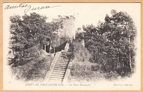 CPA Fontainebleau, La Tour Denecourt, gel.