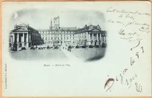 CPA Dijon, Hotel de Ville, gel. 1900