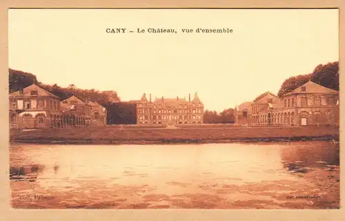 CPA Cany Barville, Le Chateau, vue d'ensemble, unliche.