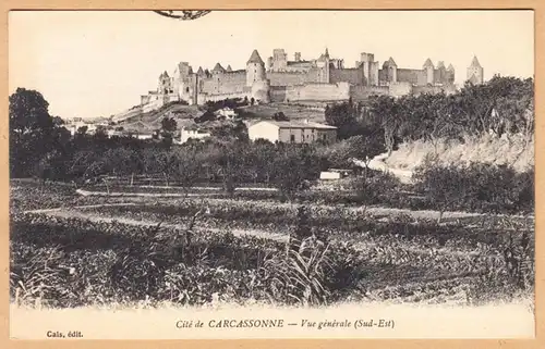 CPA Carcassonne, Vue generale- Sud-Est, gel. 1916