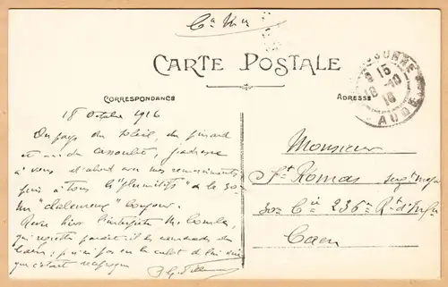 CPA Carcassonne, Vue generale- Sud-Est, gel. 1916