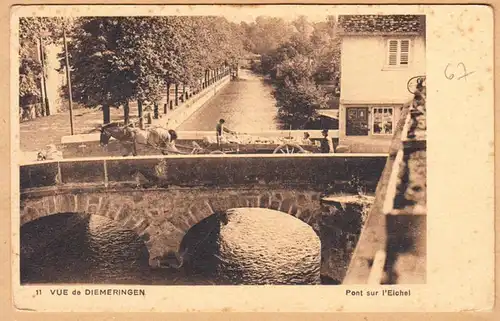 CPA Diemeringen, Pont sur l'Eichel, ungel.