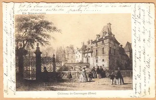 CPA Chateau de Carrouges, gel. 1903