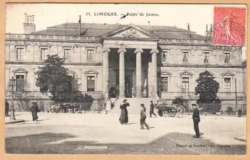 CPA Limoges, Palais de Justice, gel. 1907