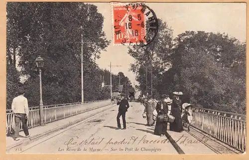 CPA Champigny sur Marne, Les Rivers de la Marne,gel. 1916