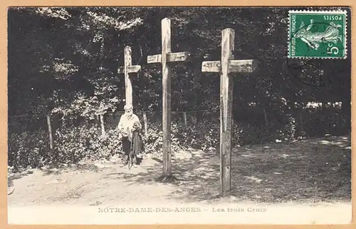 CPA Clichy sous Bois, Notre-Dame des Anges, Les trois Croiz, gel.