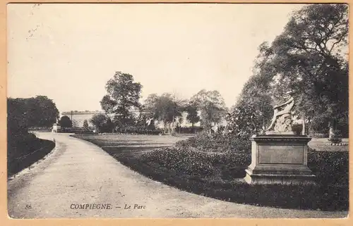 CPA Compiegne, Le Parc, gel. 1908