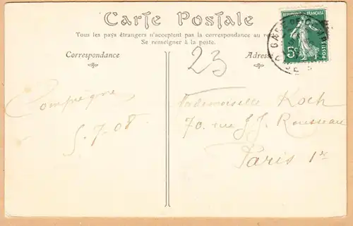 CPA Compiegne, Le Parc, gel. 1908
