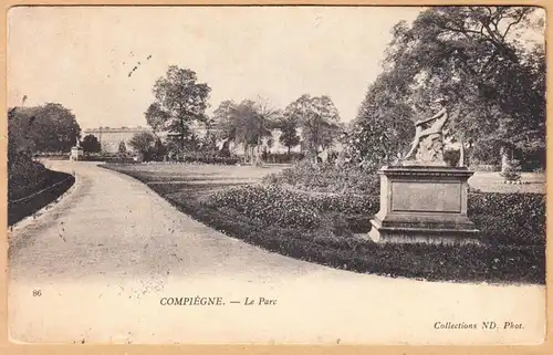 CPA Compiegne, Le Parc, gel. 1906