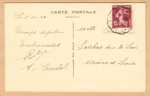 CPA Pornic, Plage du Chateau, vue prise de l'Anse aux Lapins, gel. 1930