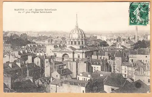 CPA nantes, Quartier Saint Louis, gel. 1908