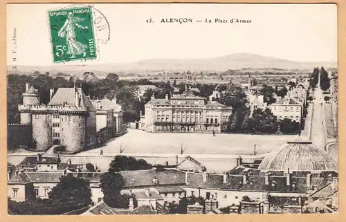 CPA Alencon, La Place d'Armes, gel.