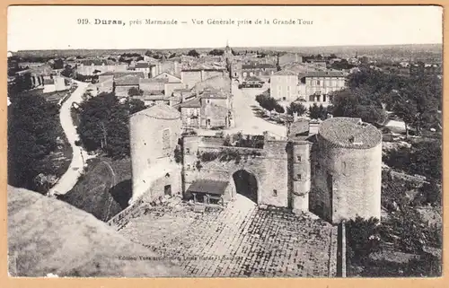 CPA Duras, presente marmande, Vue Generale prisse de la Grande Tour, unmäll.