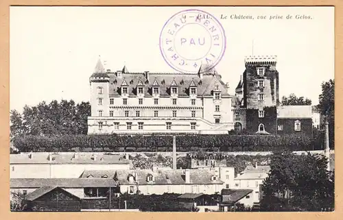 CPA PAU, Le Chateau, vue prisse de Gelos, unhl.