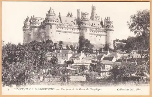 CPA Chateau de Pierrefonds, Vue prise de la Route de Compiegne, ungel.