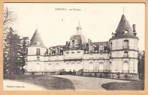 CPA Clmery, Le Château, Militaire Post, gel.