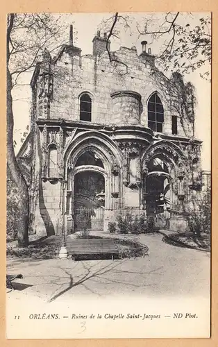 CPA Orleans, Ruines de la Chapelle Saint-Jacques, ungel.