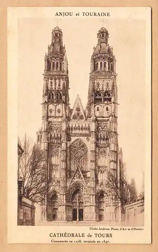 CPA Cathédrale de Tours, en 1934