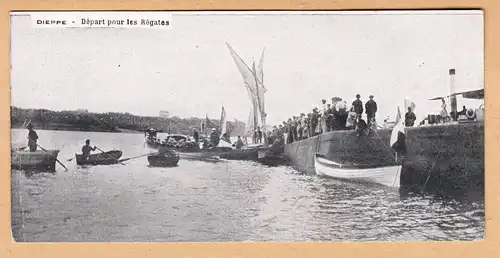 CPA Dieppe, Depart pour les Regates, ungel.